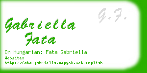 gabriella fata business card